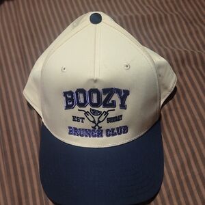 Brunch Club Cap - Cream and Blue